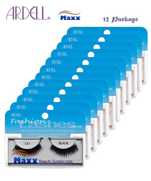 12 Package - Ardell Fashion Lashes Eye Lashes 131 - Black